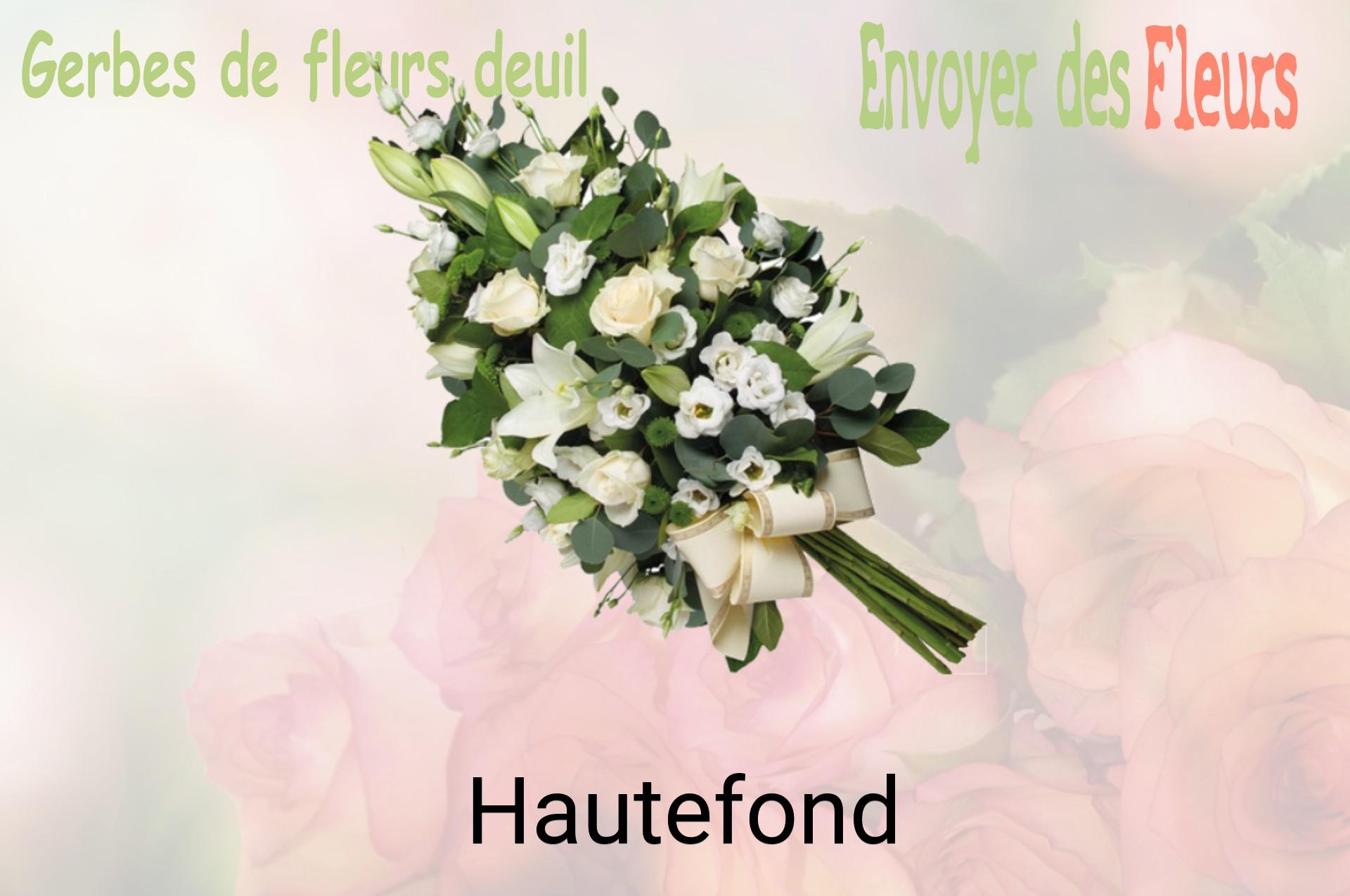 Gerbe de fleurs de deuil livrée à Hautefond